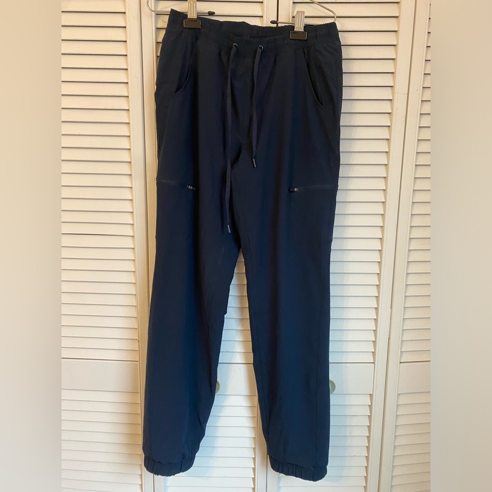 Eddie Bauer Womens Navy Blue Fleece Lined Jogger Pants Size 6 Hiking Gorpcore